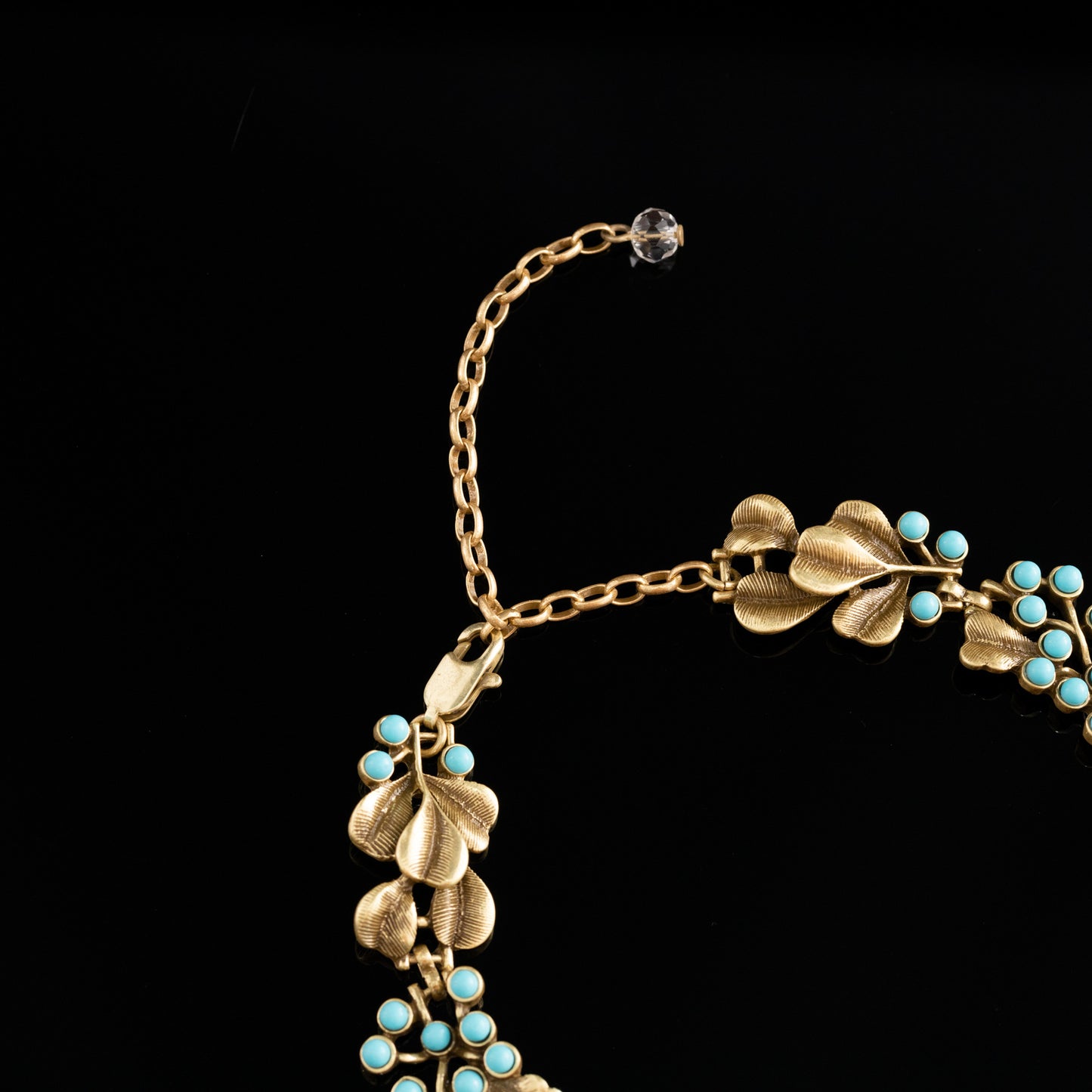 Vintage Turquoise Blossom Necklace