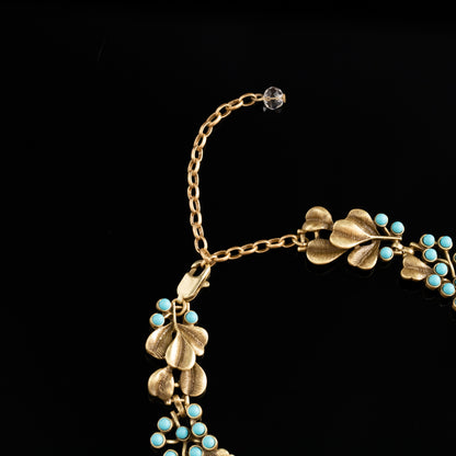 Vintage Turquoise Blossom Necklace