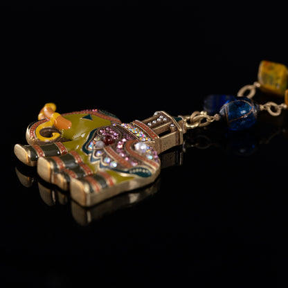 Enamel Elephant Charm Necklace