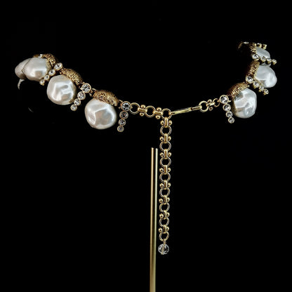 Pearl Sculptural Collar Jewelry Set