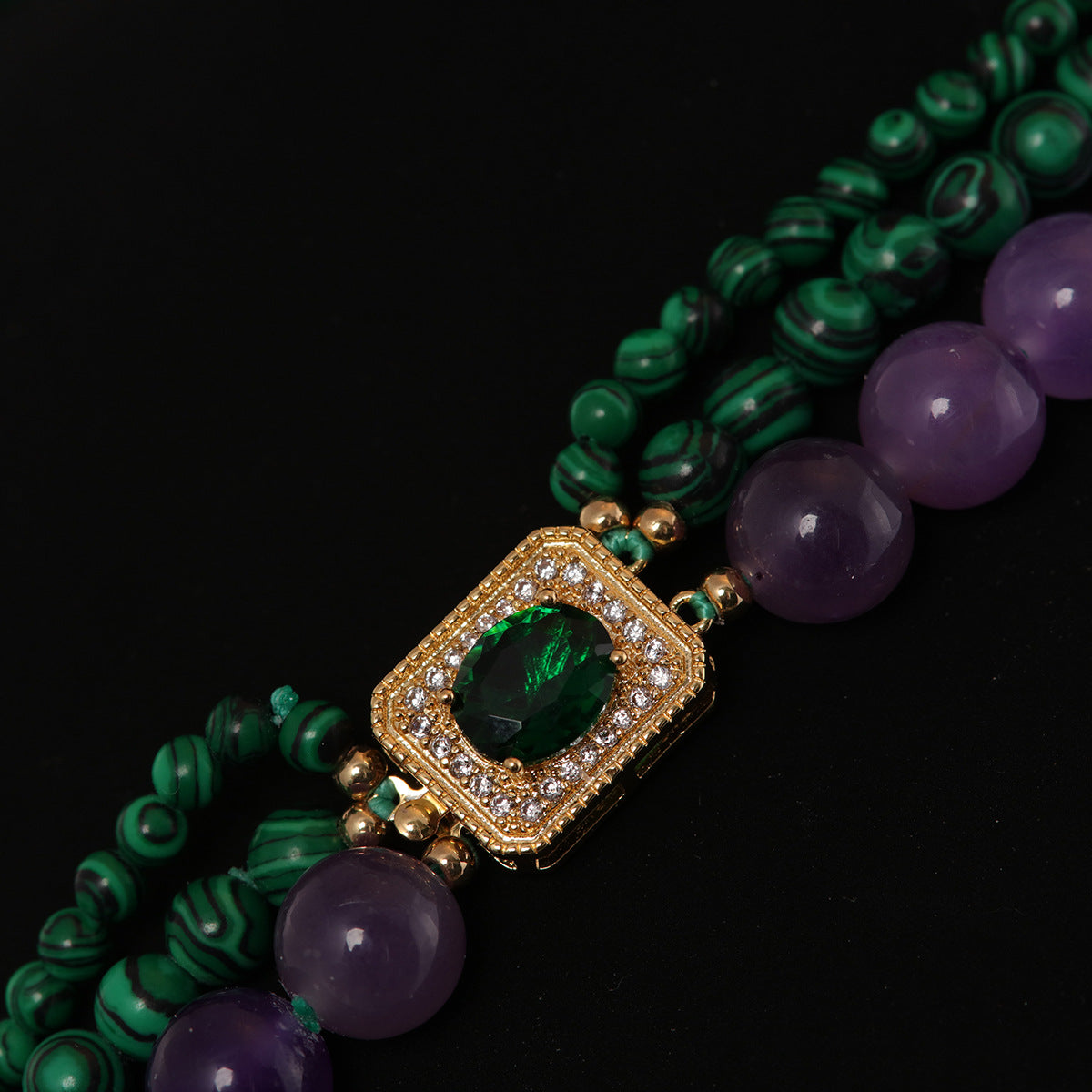 Verdant Amethyst Vintage Necklace