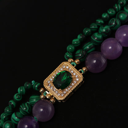 Verdant Amethyst Vintage Necklace
