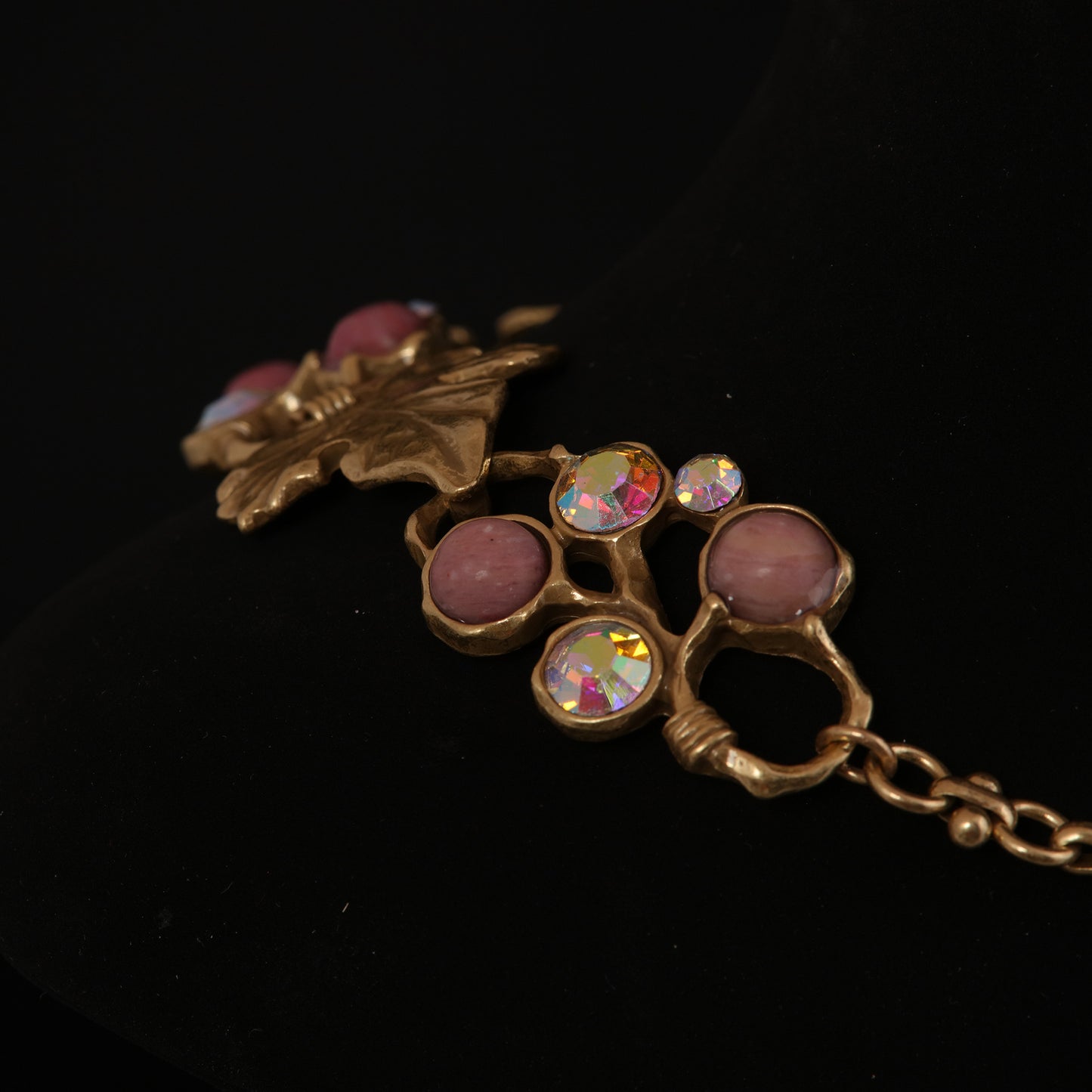 Vintage Grape Blossom Statement Necklace