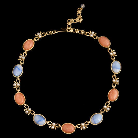 Pastel Gem Blossom Necklace
