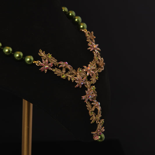 Enchanted Garden Crystal Vine Necklace