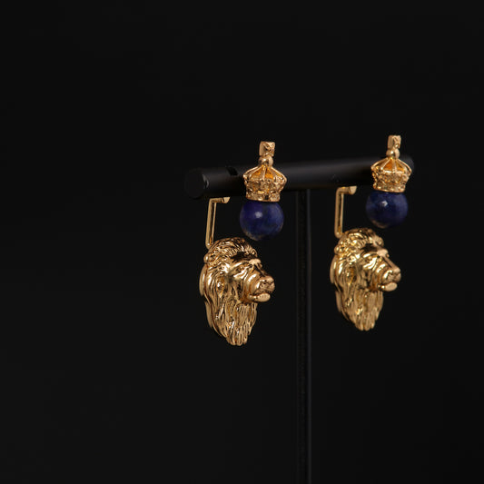Regal Lion Head Earrings