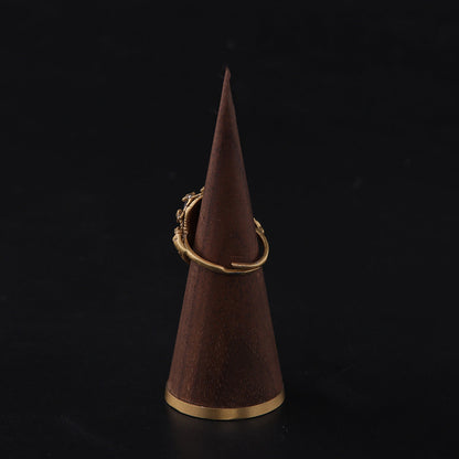 Engraved Gemstone Ring