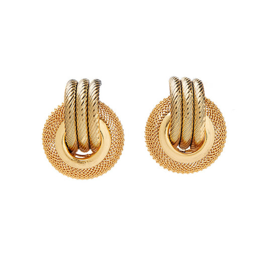 Metal Tire Stud Earrings