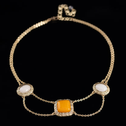 Golden Amber Grace Necklace