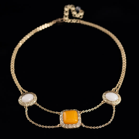 Golden Amber Grace Necklace