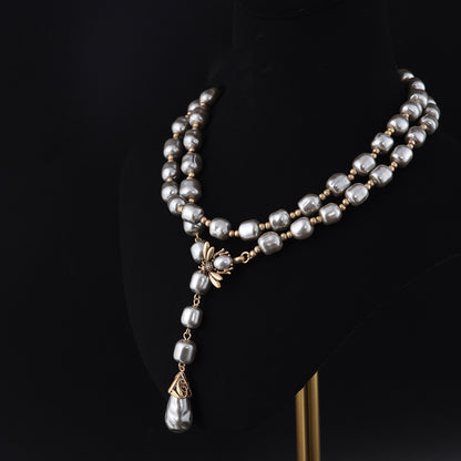 Lustre Petal Pearl Necklace