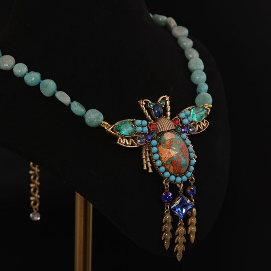 Scarab Queen Statement Necklace