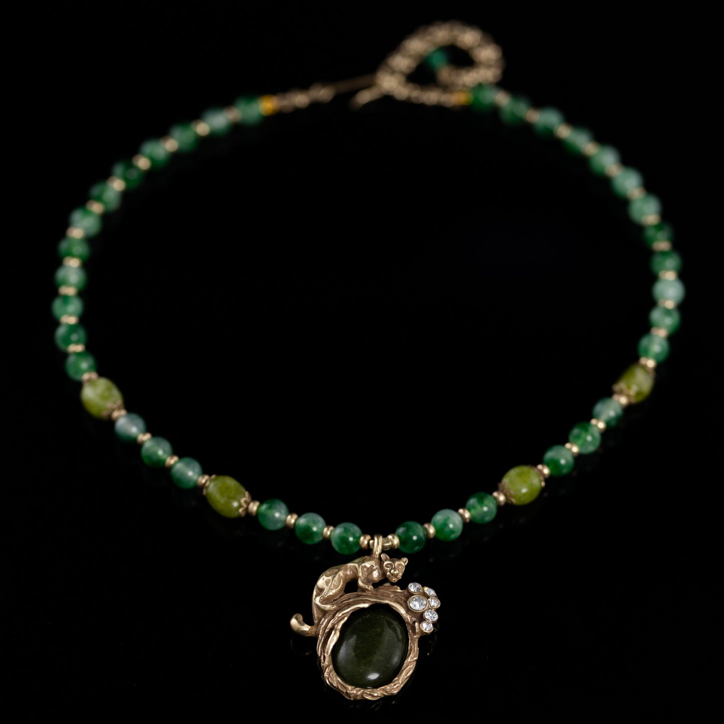 Jade Panther Necklace