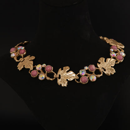 Vintage Grape Blossom Statement Necklace