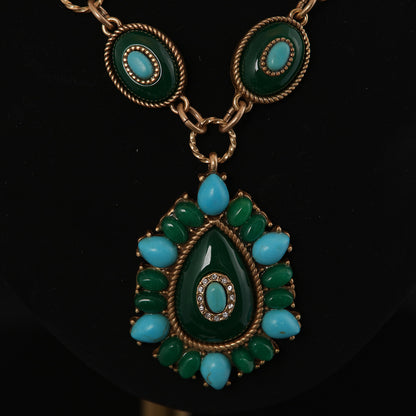 Mediterranean Teardrop Pendant Necklace