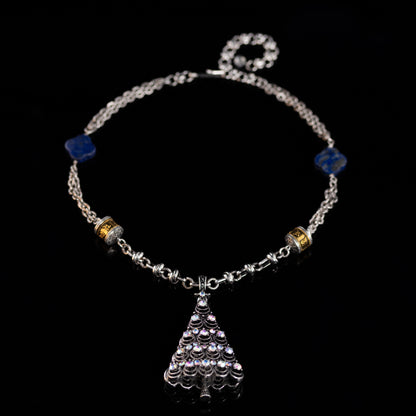 Noël Reverie Christmas Tree Pendant Necklace