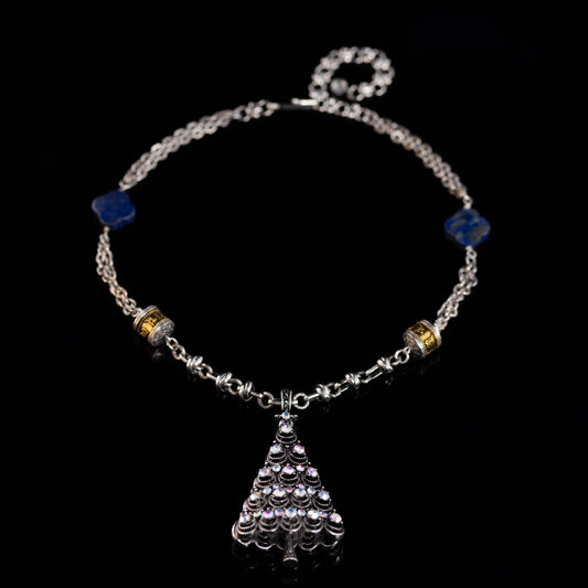 Noël Reverie Christmas Tree Pendant Necklace