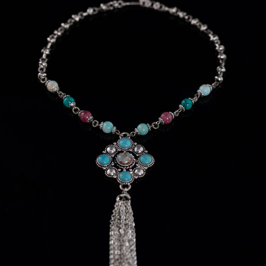 Bohemian Tassel Charm Necklace