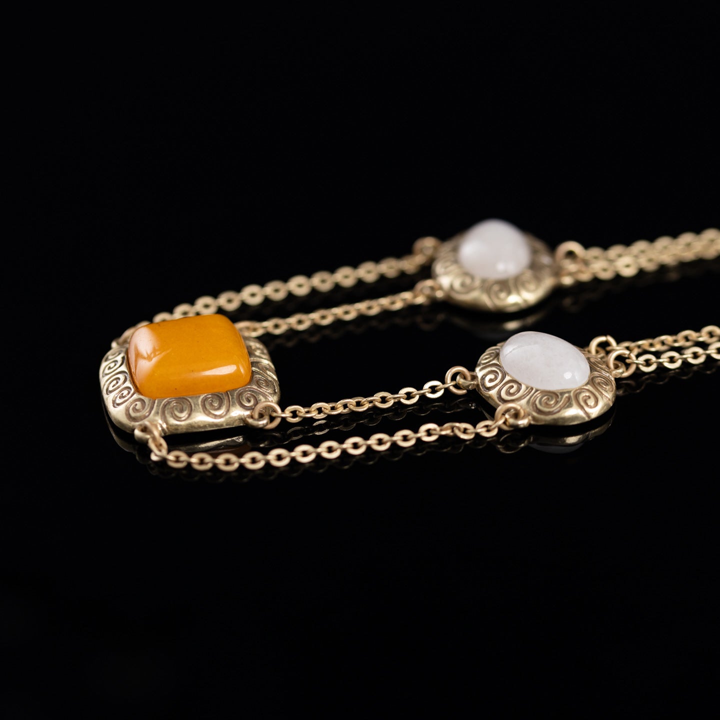 Golden Amber Grace Necklace