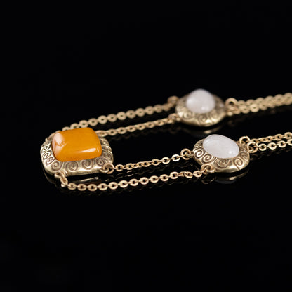 Golden Amber Grace Necklace