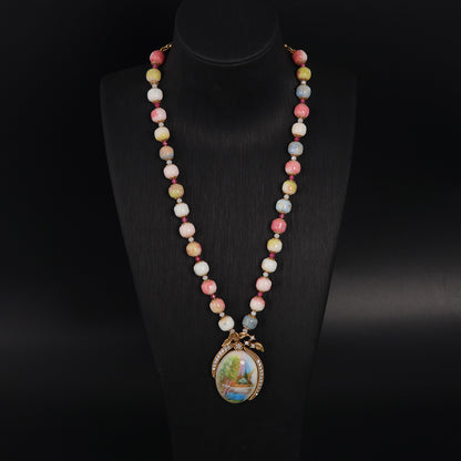 Multicolor Landscape Pendant Necklace