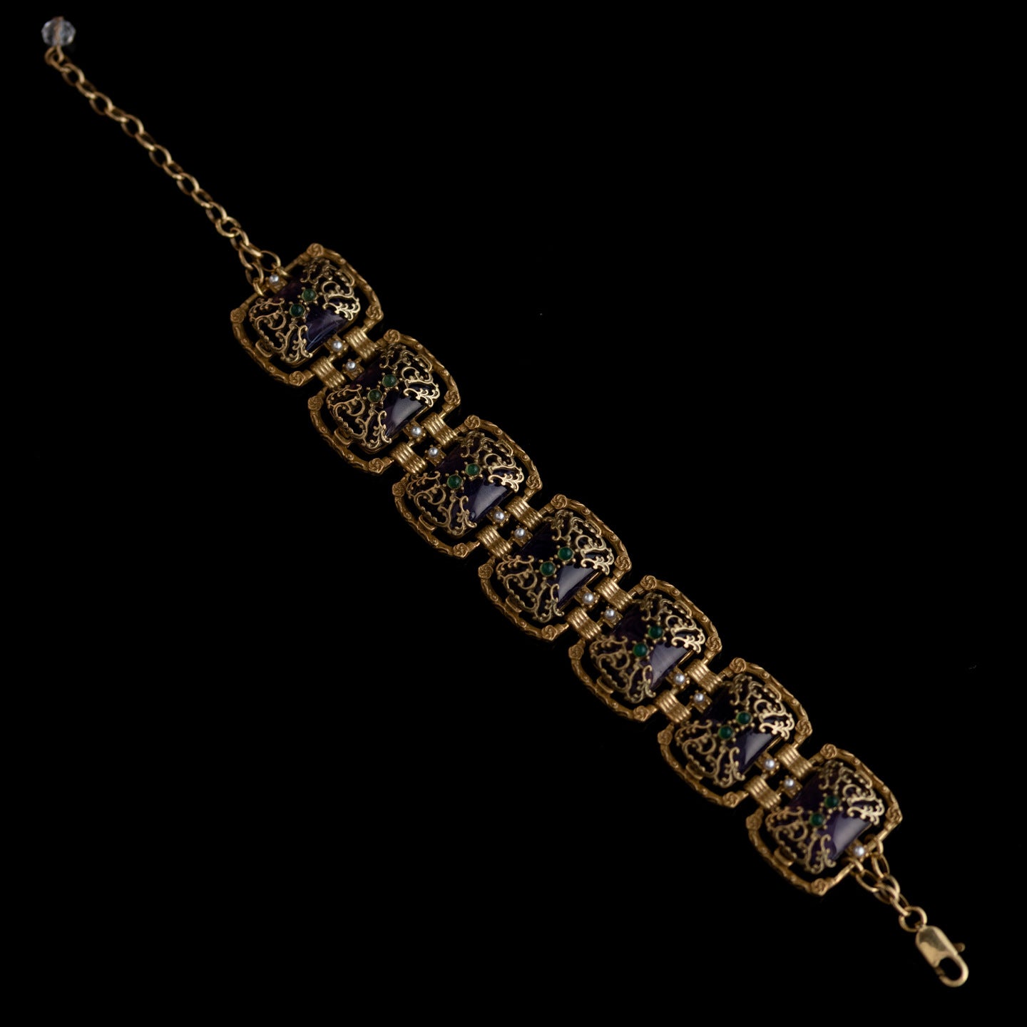 Golden Baroque Amethyst Jewelry Set