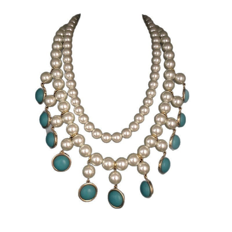 Vintage Pearl Cascade Necklace