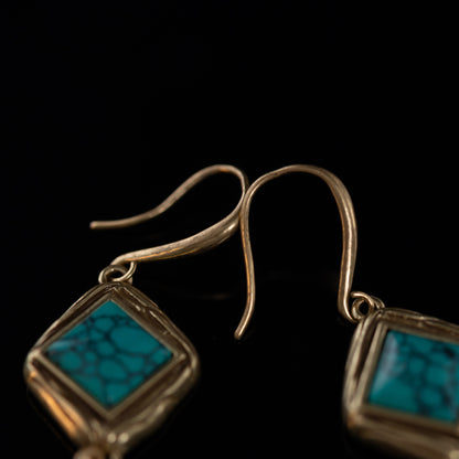 The Turquoise Diamond Earrings