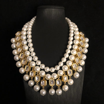 Golden Baroness Pearl Necklace