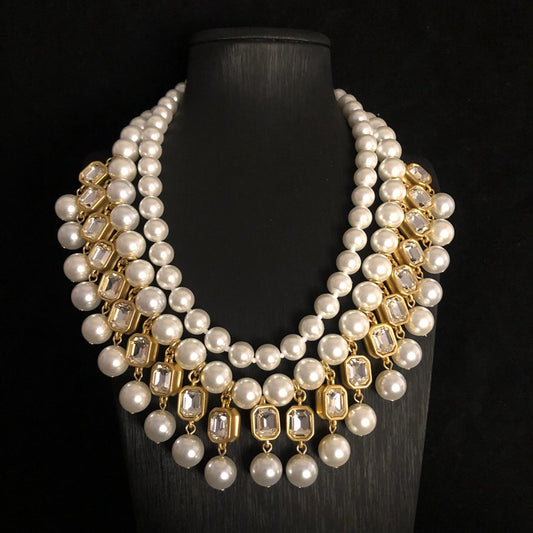 Golden Baroness Pearl Necklace