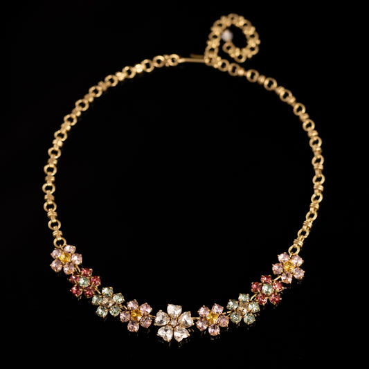 Crystal Blossom Statement Necklace