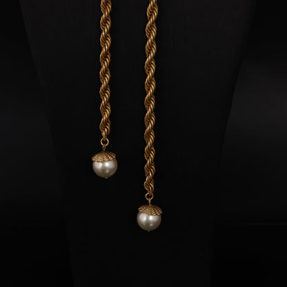 Golden Baroque Pendant Necklace
