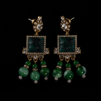The Emerald Tassel Earrings