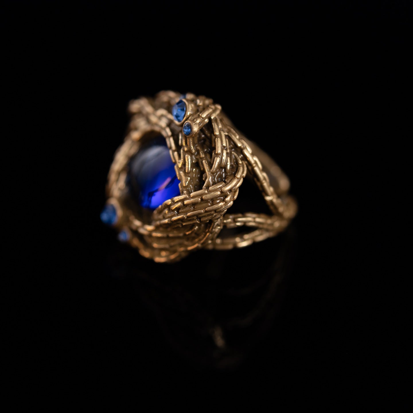 Vintage Sapphire Weave Ring