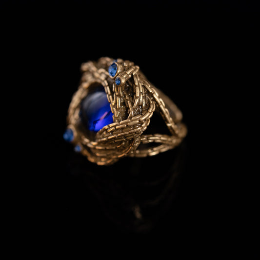 Vintage Sapphire Weave Ring