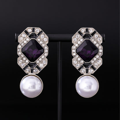 Pearl Noir Crystal Jewelry Set