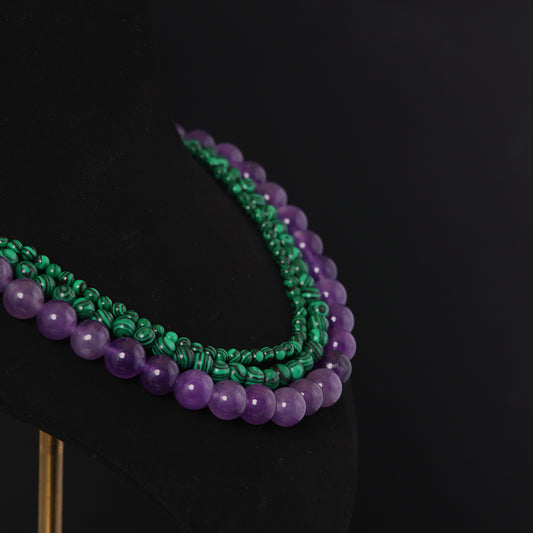 Verdant Amethyst Vintage Necklace