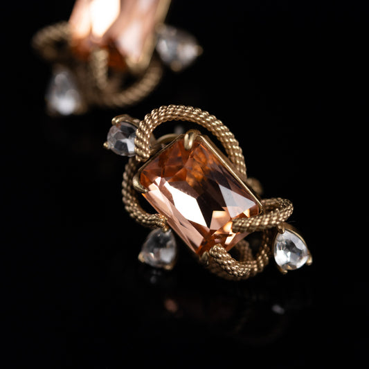 The Asymmetric Rectangle Glass Earrings