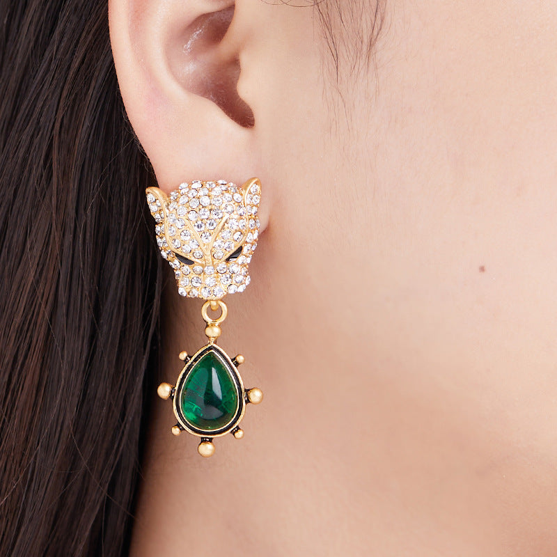 Cheetah Emerald Earrings