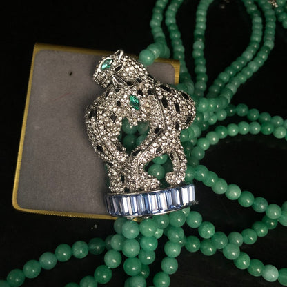 Emerald Panther Necklace