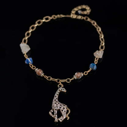 Savannah Charm Giraffe Necklace