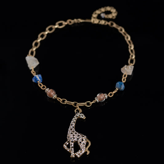Savannah Charm Giraffe Necklace