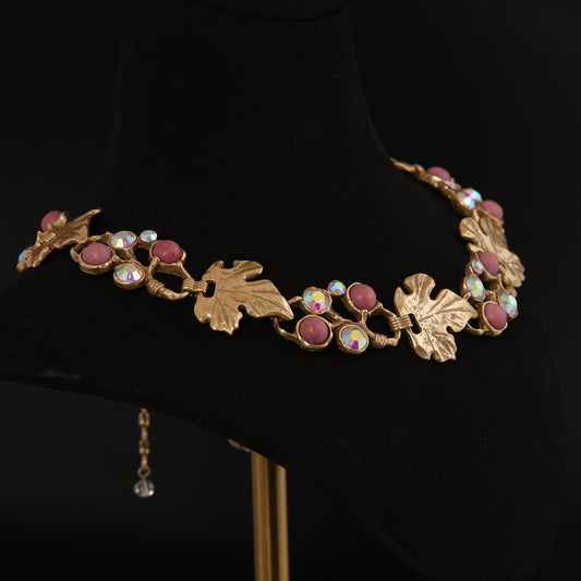 Vintage Grape Blossom Statement Necklace