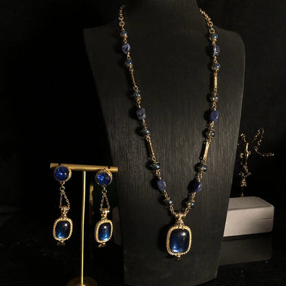 Midnight Blue Pendant Jewelry Set