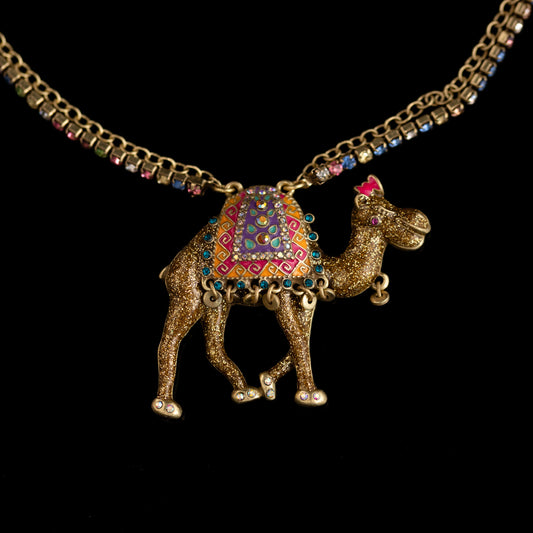 Camel Caravan Pendant Necklace