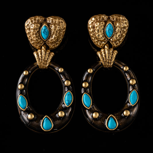 The Enamel Halo Earrings