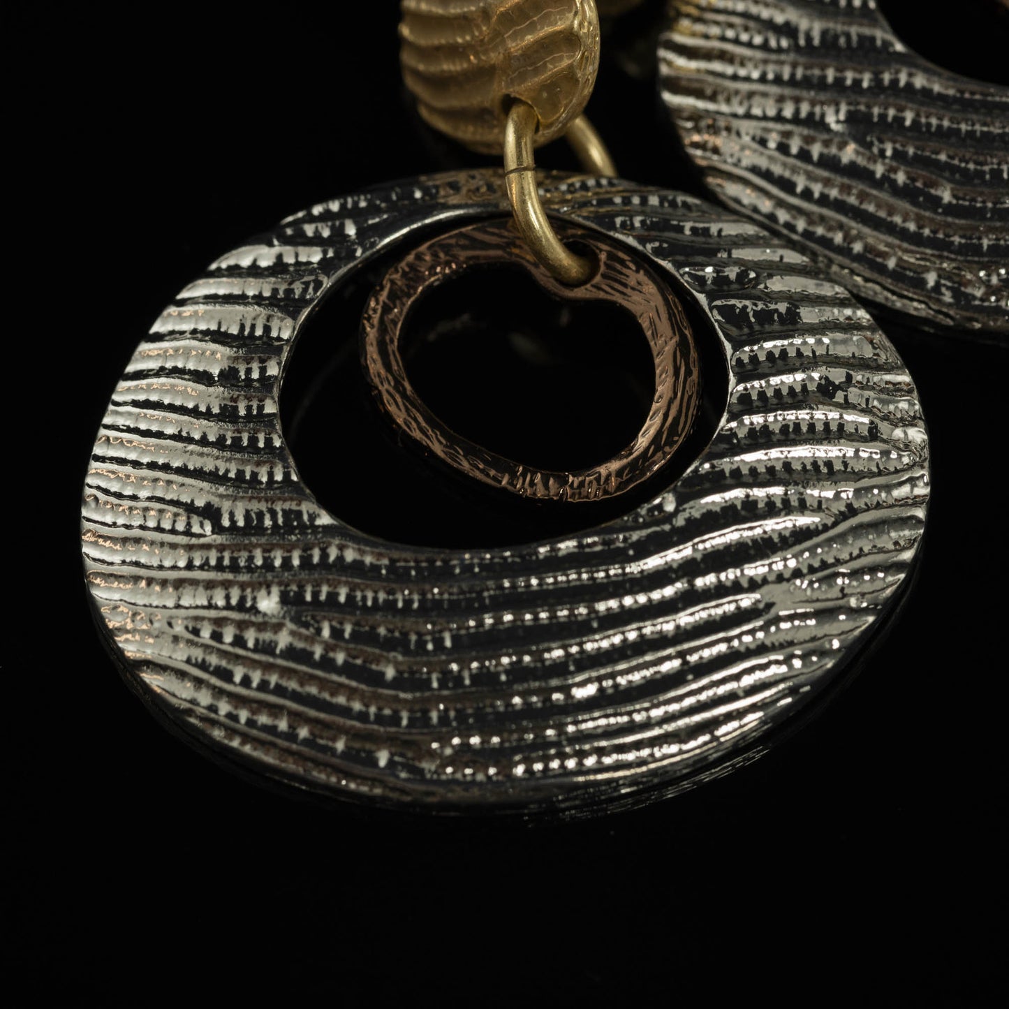 The Bold Coffee Gold Statement Earrings