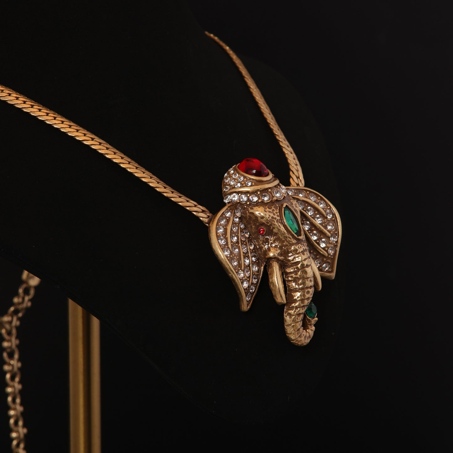 Regal Elephant Pendant Necklace
