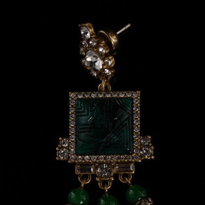 The Emerald Tassel Earrings