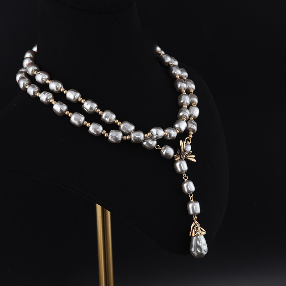 Lustre Petal Pearl Necklace